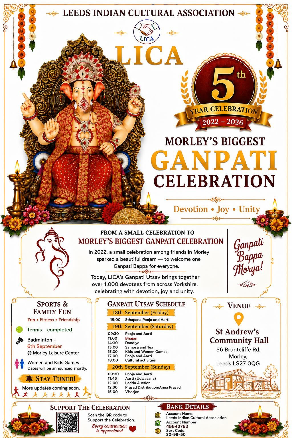 LICA Ganpati Utsav 2026 poster